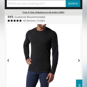 Men's Classic Thermal Merino Base Layer Crew